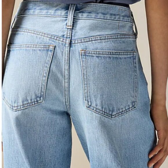 J.Crew Petite Lower Rise Distressed Wide Leg Jean Blue Synniva Wash US 32P NWT. - Picture 4 of 6